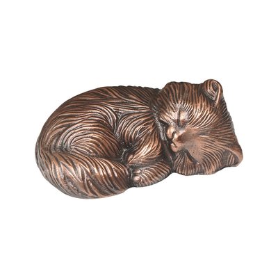 Sleeping Cat Urn: Copper Finish